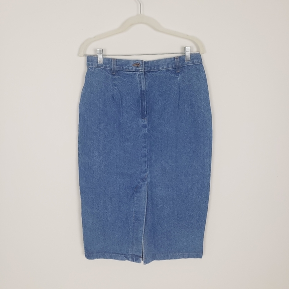 American Profile Midi Denim Skirt - Picture 2 of 13